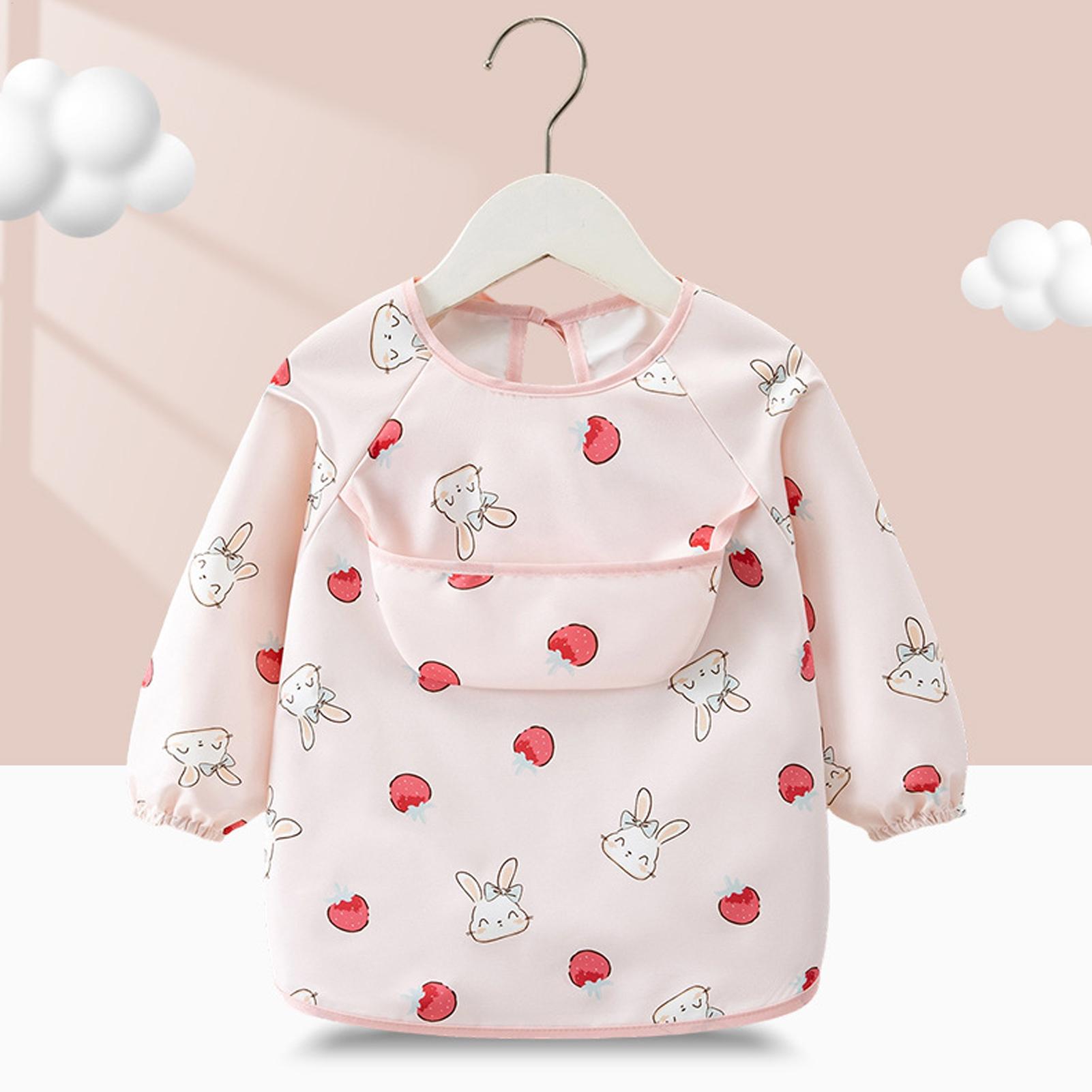 Baby Food Restaurant - Kids Smock Bib Waterproof Reusable Long