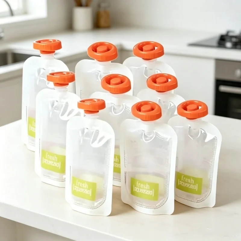 Baby Food Organic - Organic Infant Feeding Pouches 50Pcs Portable