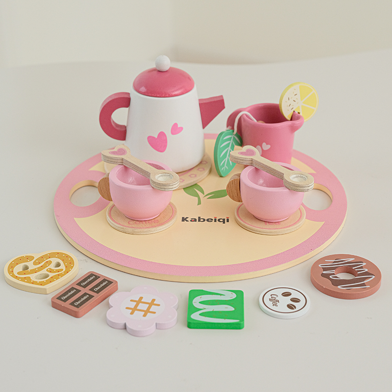 Baby Food Cooking Set - Wooden Tea Set For Little Girls