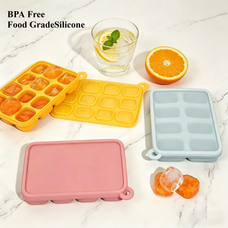 Freezer Tray Baby - Platinum Silicone Baby Food Freezer Tray
