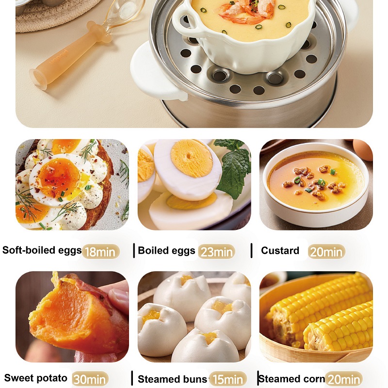 Baby Food Steamer - 400W Multifunctional Egg Cooker Dormitory Breakfast