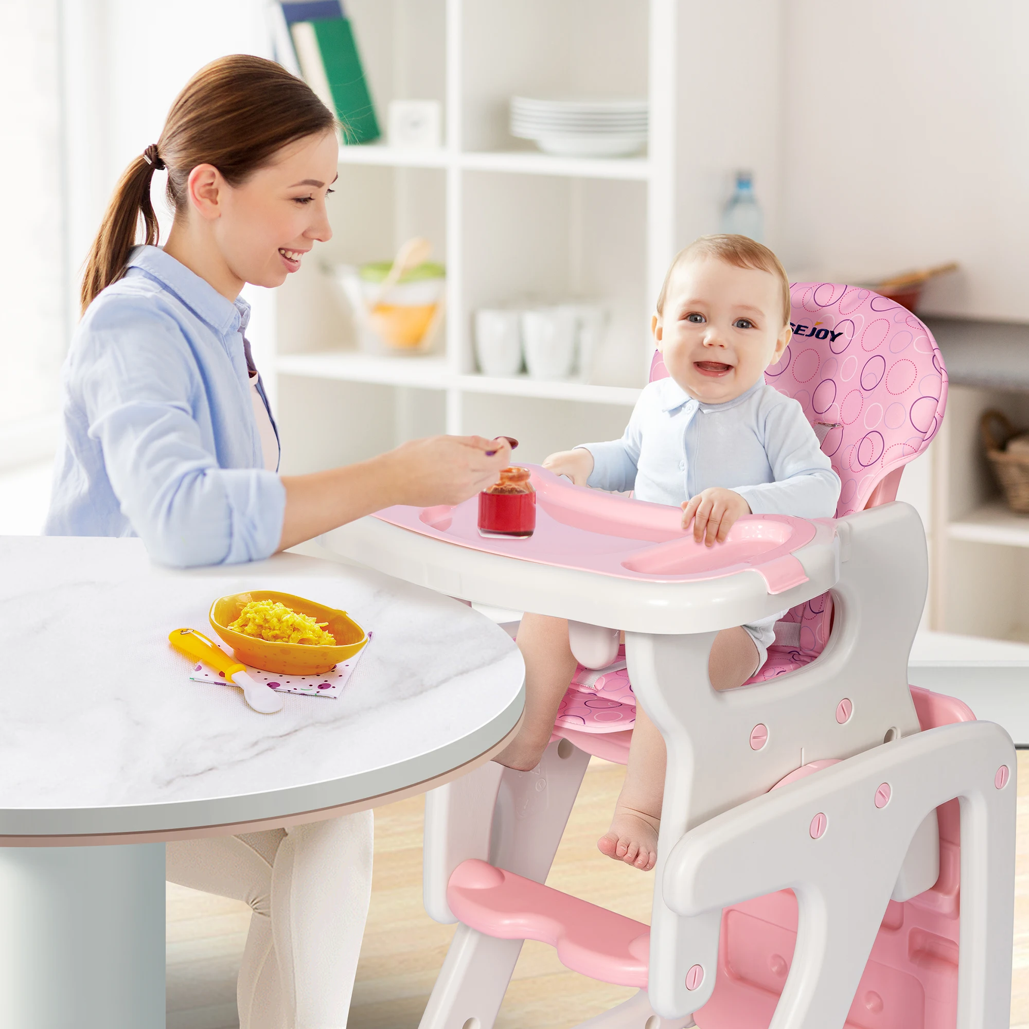 Baby Food Table - Baby Growth Chair - Convertible High