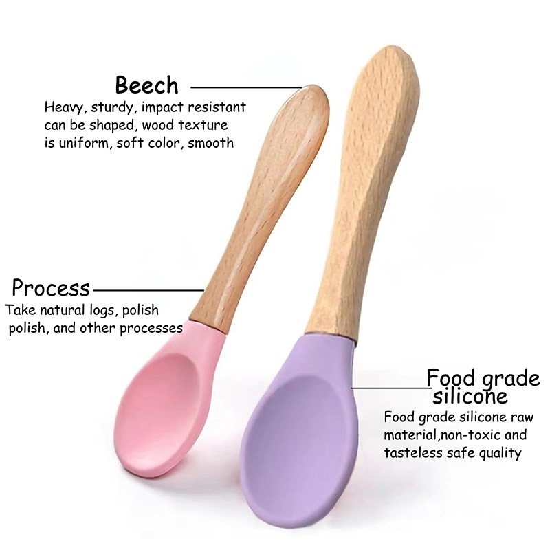 Baby Wooden Spoon Silicone Woo - огляд і ціна Baby Food Organic