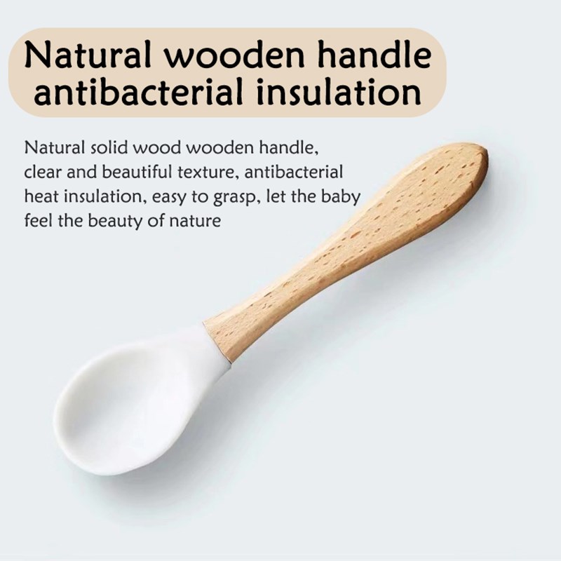 Baby Wooden Spoon Silicone Woo - огляд і ціна Baby Food Organic