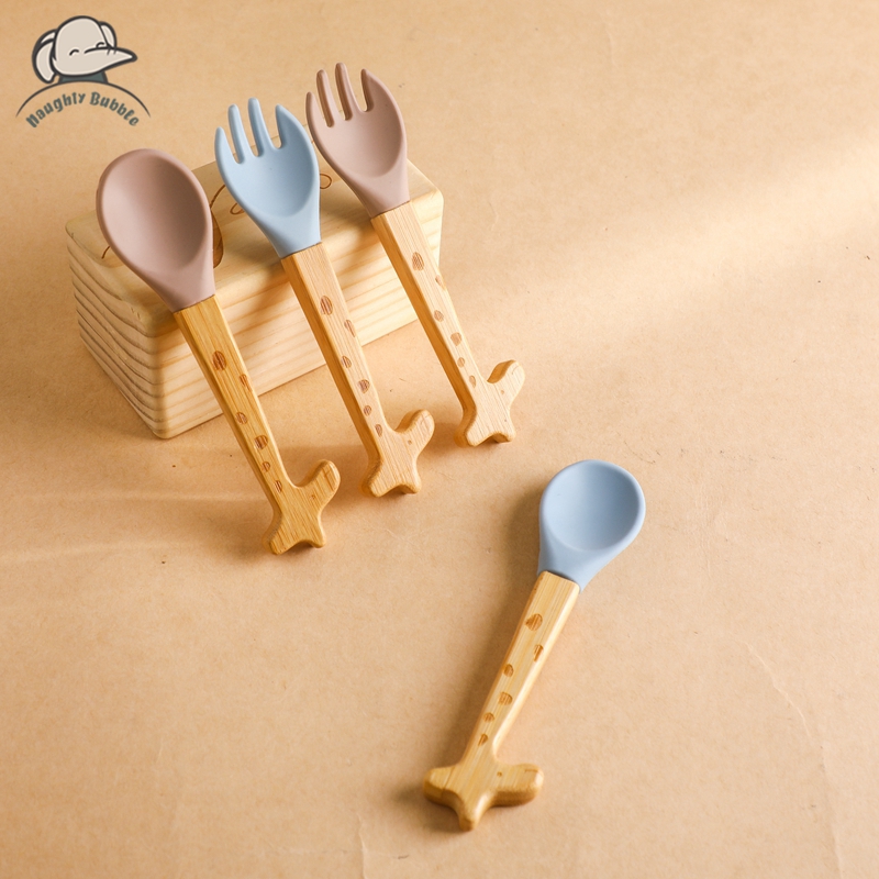 2PCS Baby Bamboo Fork Silicone - огляд і ціна Baby Food Organic