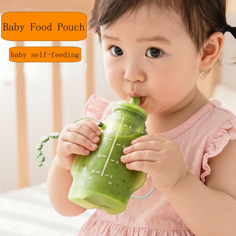 BPA Free Silicone Fruit Puree  - огляд і ціна Baby Food Pouches 1 Year Old