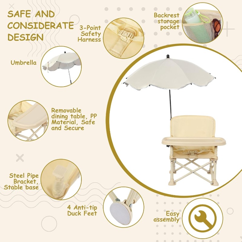 Baby Outdoor Beach Chair with  - огляд і ціна Baby Food Table