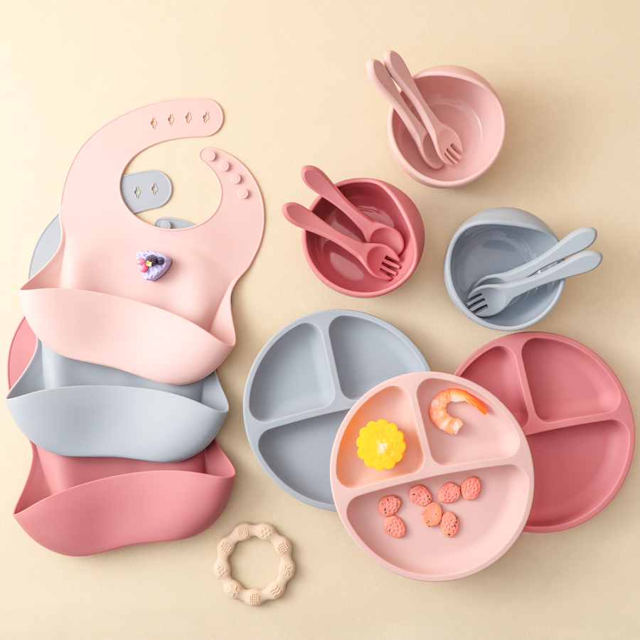 5Pcs Baby Silicone Feeding Set - огляд і ціна Baby Food Table