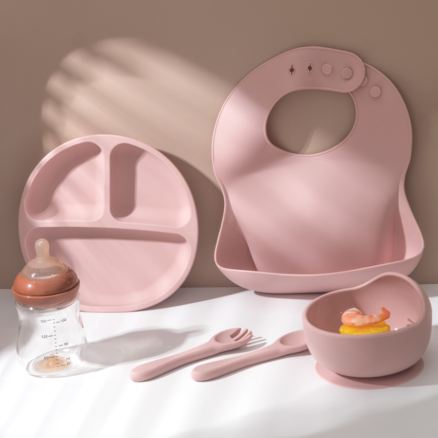 5Pcs Baby Silicone Feeding Set - огляд і ціна Baby Food Table