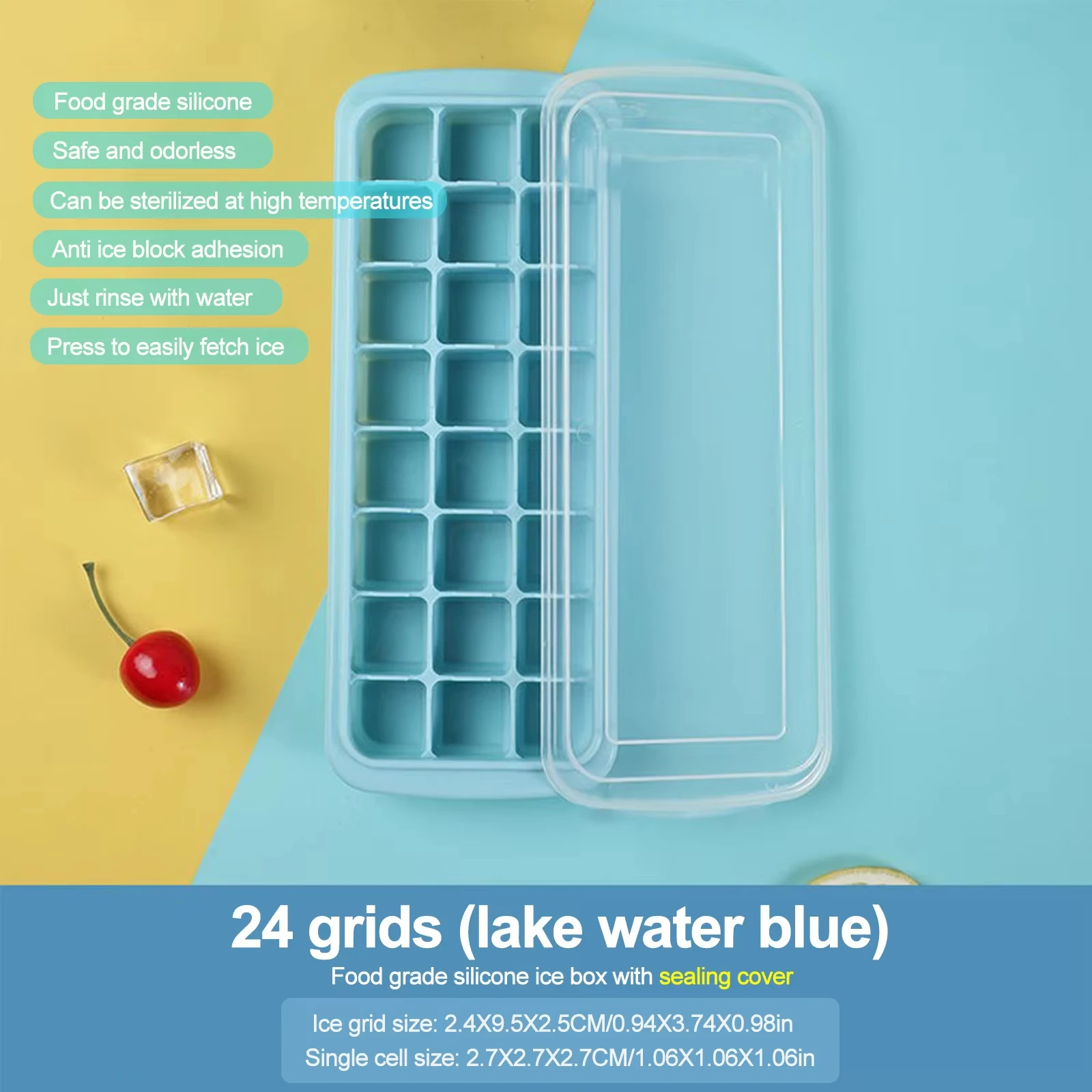 Silicone Ice Cubes Tray with L - огляд і ціна Freezer Tray Baby