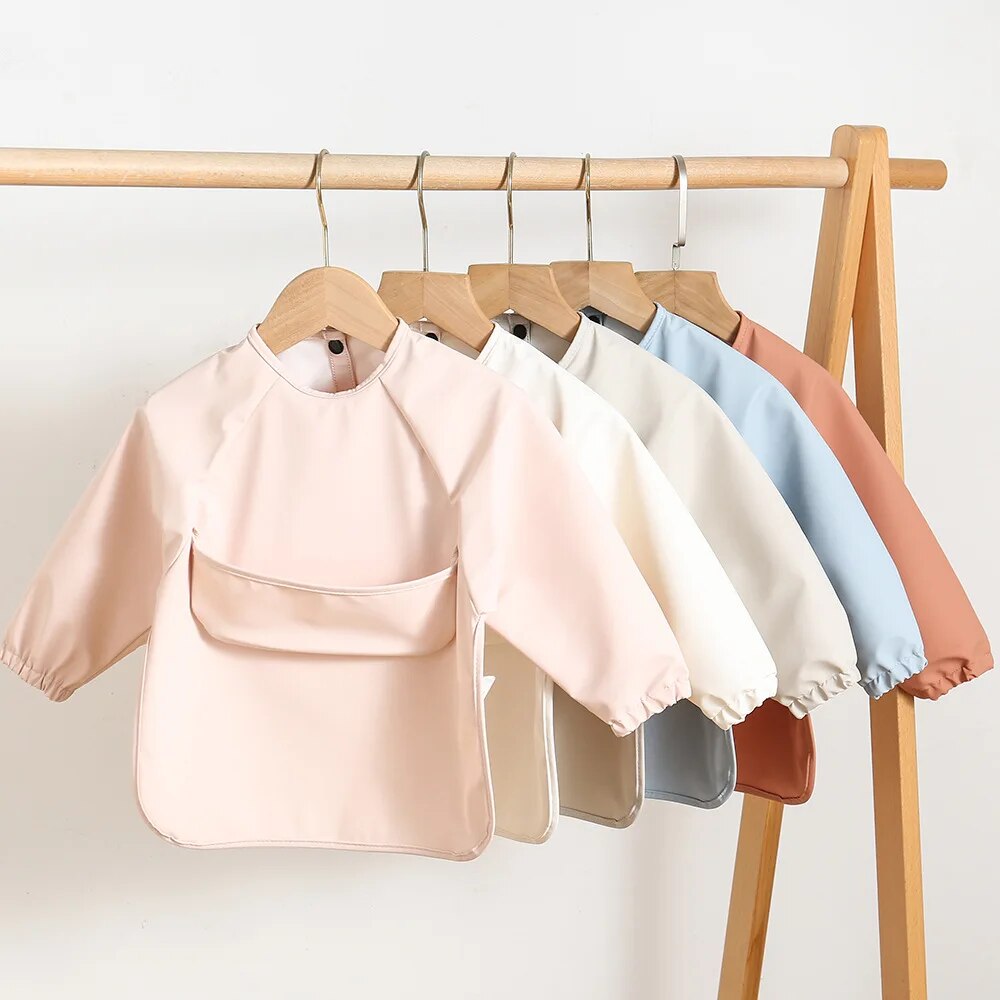 1pcs Solid Color Painting Smoc - огляд і ціна Baby Food Apron