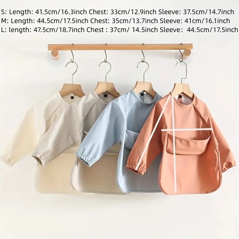 1pcs Solid Color Painting Smoc - огляд і ціна Baby Food Apron