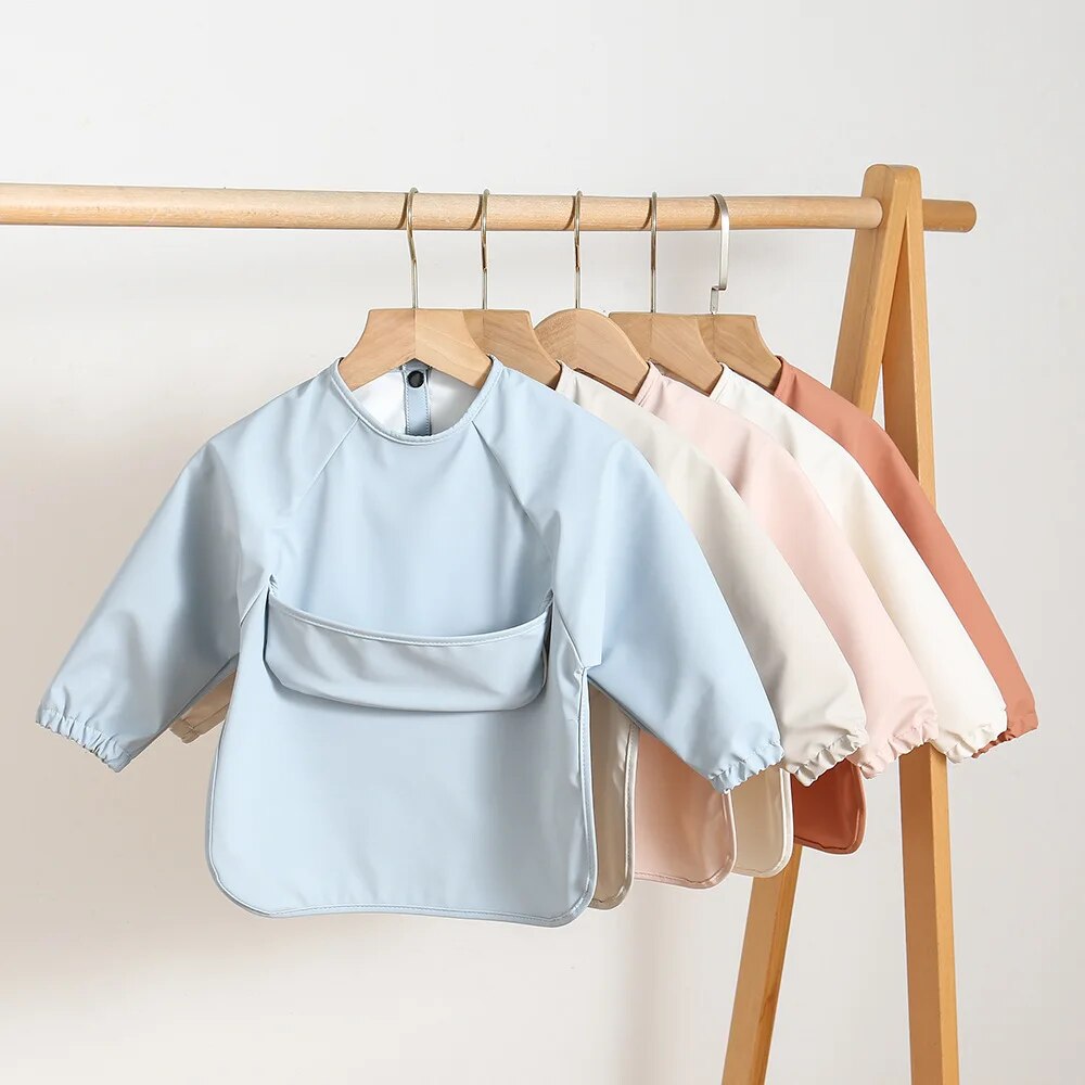 1pcs Solid Color Painting Smoc - огляд і ціна Baby Food Apron