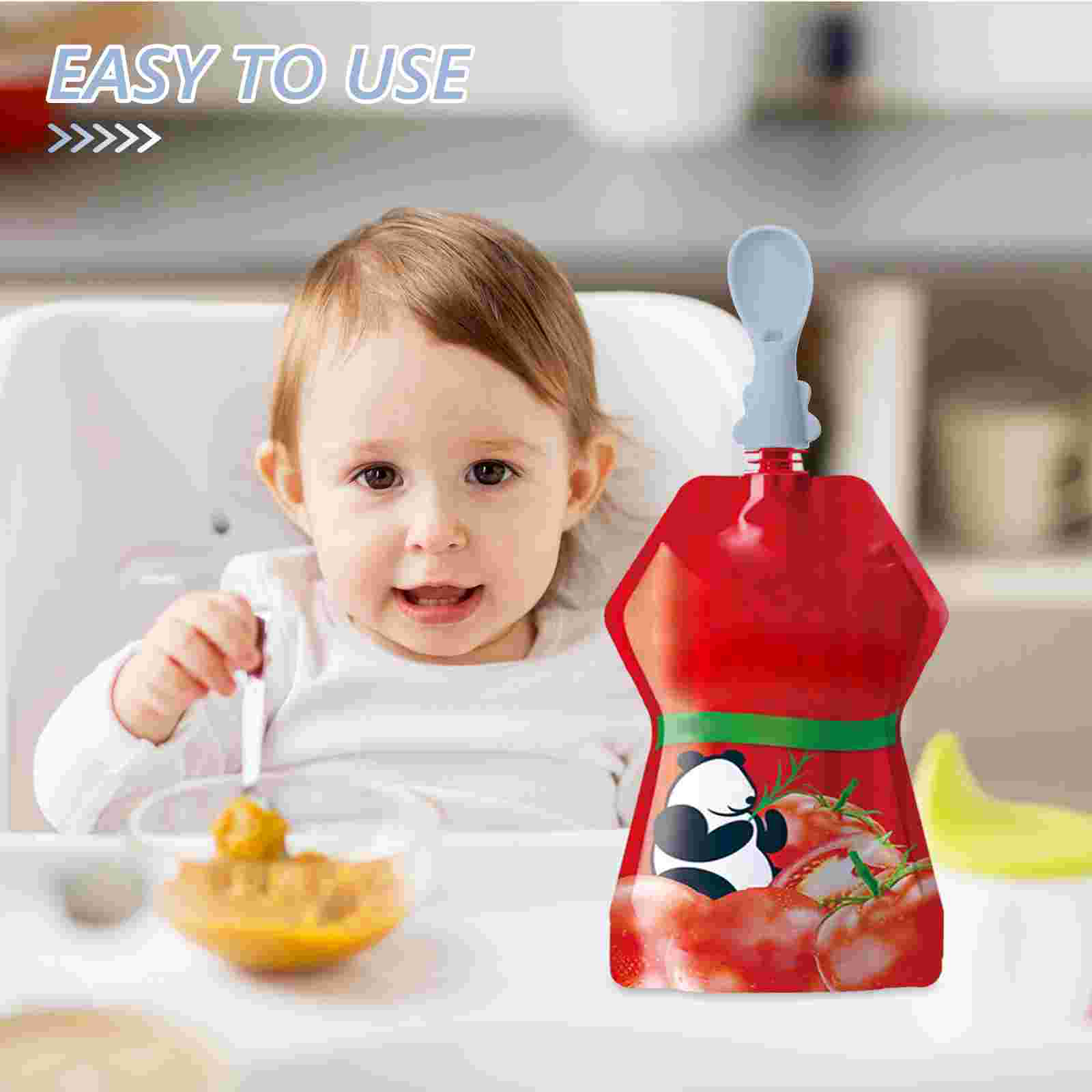 4 Pcs Baby Bag Spoon Set Spoon - огляд і ціна Baby Food Pouches 1 Year Old