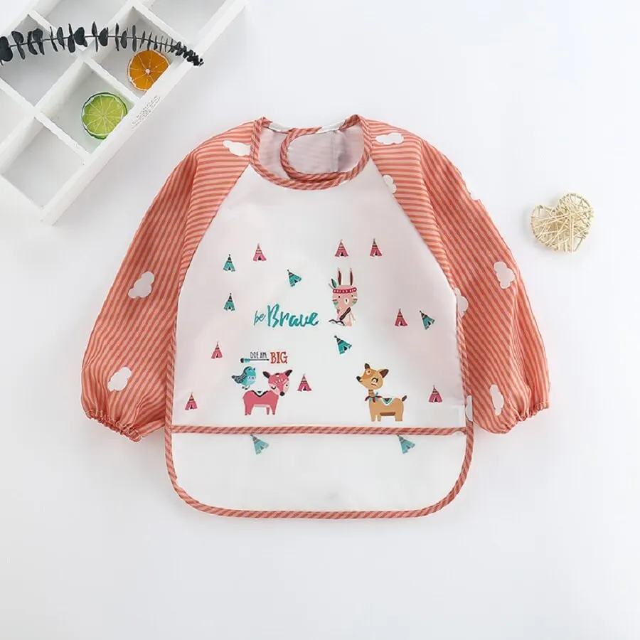 For1-3Year Baby Long Sleeve Sc - огляд і ціна Baby Food Apron