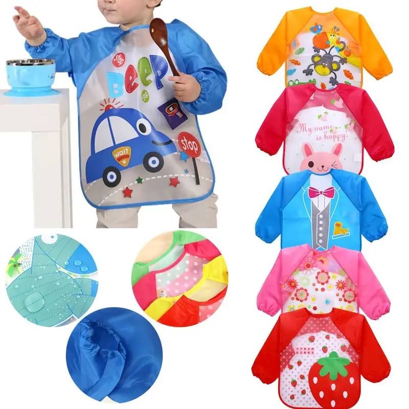 Waterproof EVA Full Sleeve Bab - огляд і ціна Baby Food Apron
