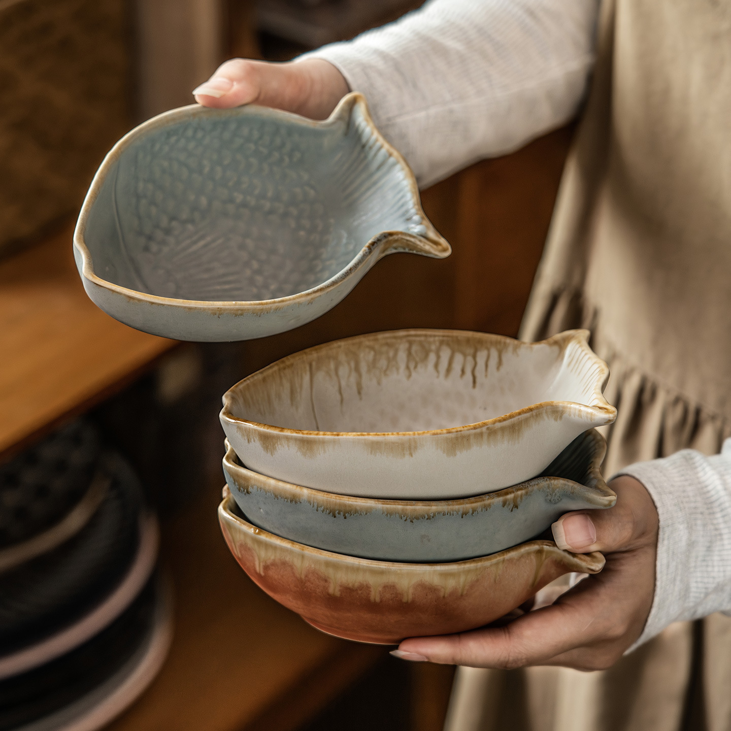 Creative Fish Shape Ceramic Bo - огляд і ціна Baby Food Restaurant