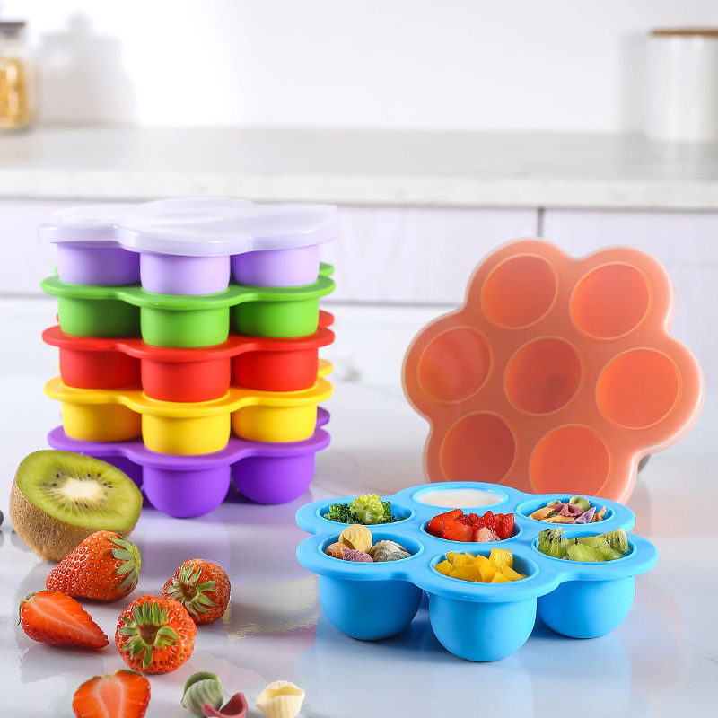 7 Holes Reusable Silicone Baby - огляд і ціна Freezer Tray Baby