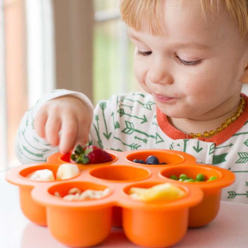 7 Holes Reusable Silicone Baby - огляд і ціна Freezer Tray Baby