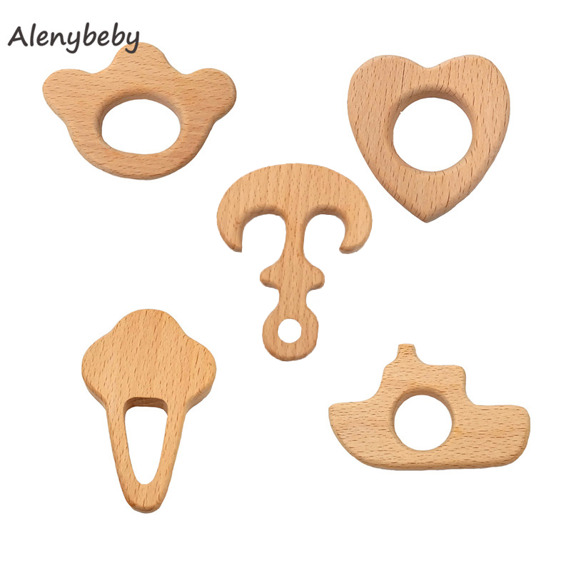 2pc Wood Teether Cartoon DIY W - огляд і ціна Baby Food Organic
