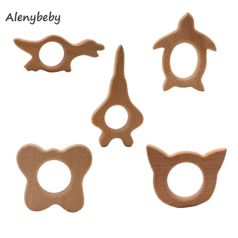 2pc Wood Teether Cartoon DIY W - огляд і ціна Baby Food Organic