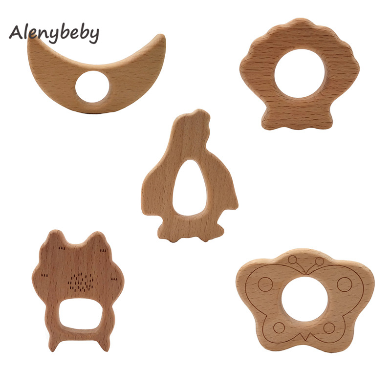 2pc Wood Teether Cartoon DIY W - огляд і ціна Baby Food Organic