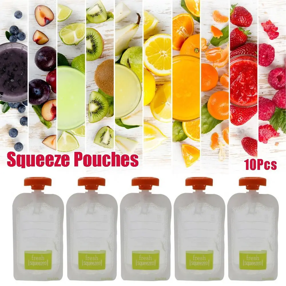 10Pcs Reusable Complementary F - огляд і ціна Baby Food Pouches 1 Year Old