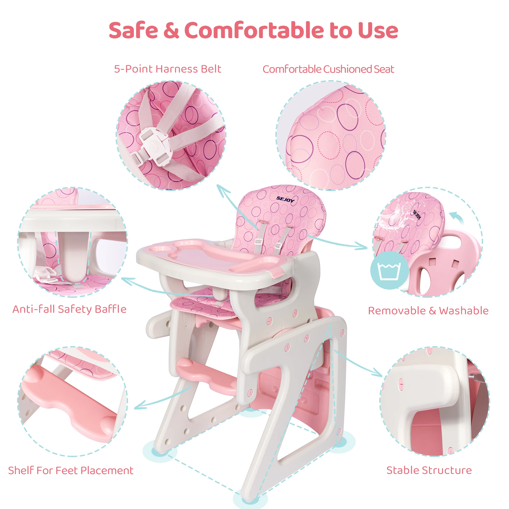 Baby Growth Chair - Convertibl - огляд і ціна Baby Food Table